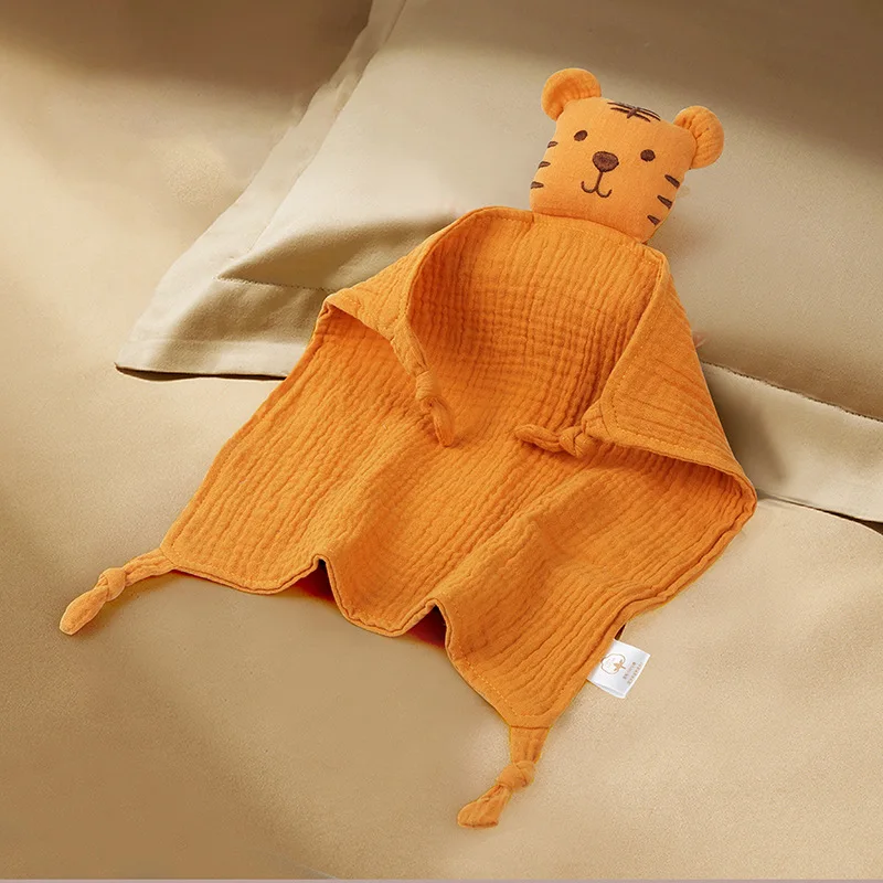 Wholesale Personalized Gift Animal Lovey Muslin Bunny Baby Security Blanket Comforter, Newborn Plush Baby Comforter Blanket