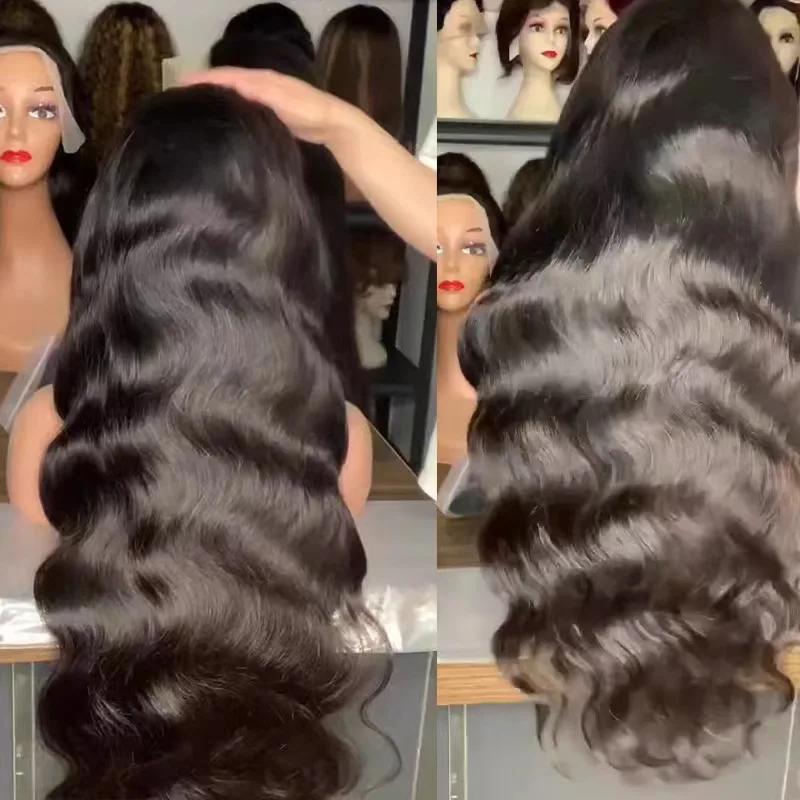 alibab review cheap body weave vietnamese natural raw human hair glue HD 13X4 lace frontal hair wigs for black women bestselling