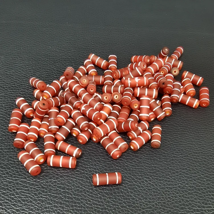 Red Agate Carnelian Cylinder Beads For Making Jewelry
