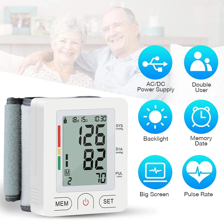 
Wrist Tensiometer ISO Certificate and Class II Instrument classification Digital Blood Pressure Monitor 