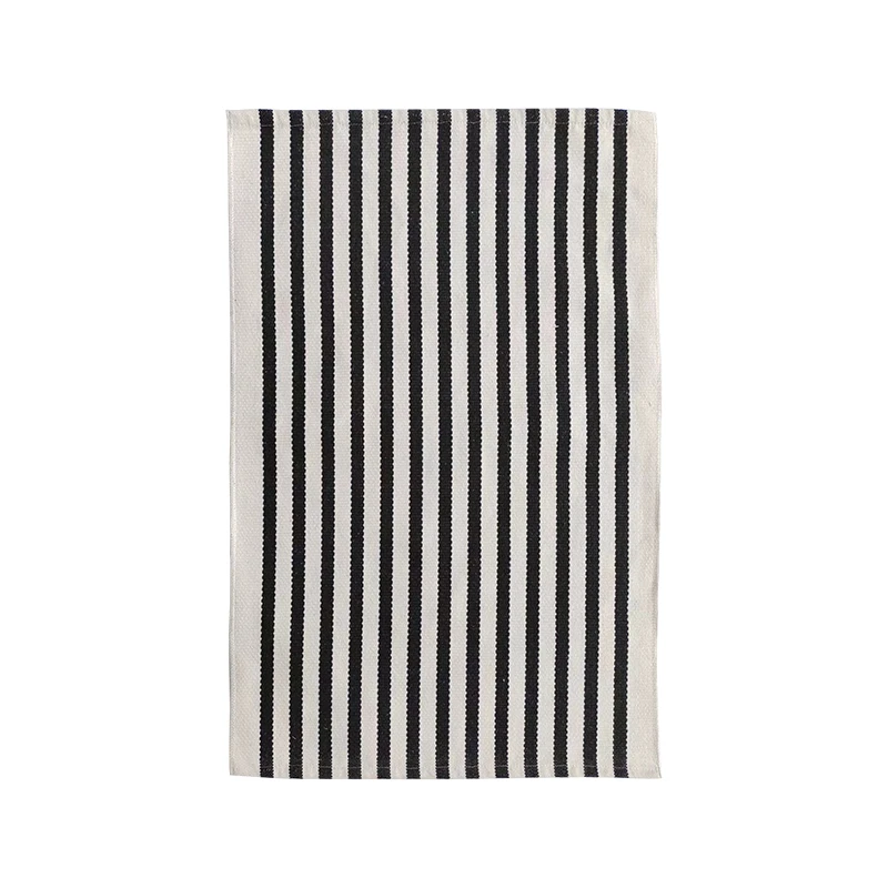 New Arrival Doormats Indoor Black White Cotton Floor Mat Buffalo Check Rug