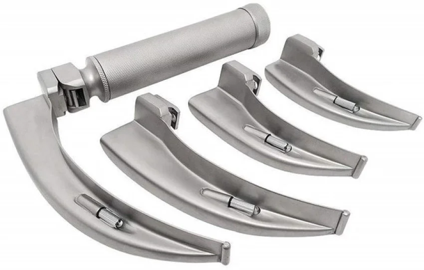 Anaesthesia Fiber Optic Laryngoscope Veterinary Laringoscopio Set Rigid Ent Laryngoscope