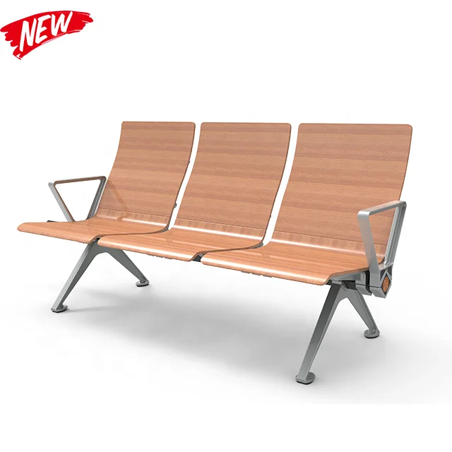 
Wooden waiting chair/ public waiting bench chair/ 3 seater waiting chair 