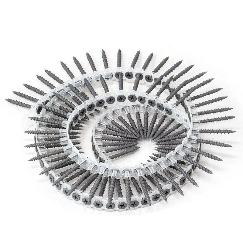 50 Screws Per Strip Screw Drill Chain Adapter Power Drill Guns Drywall To Wood Collated Screw #8 1-3/4