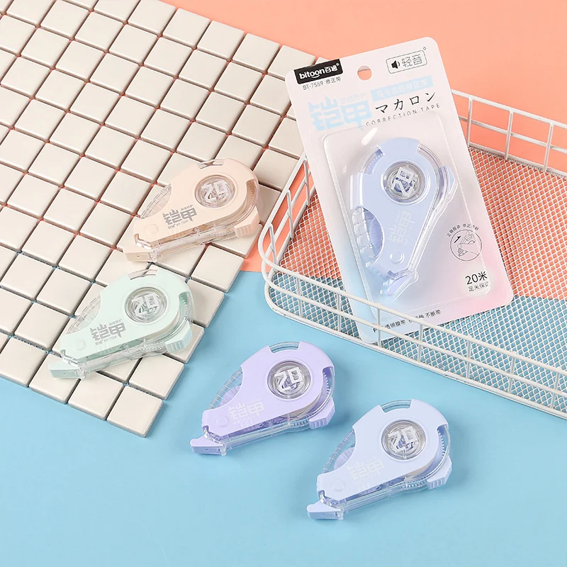 High Quality 20m Length Color Correction Tape Shatterproof Plastic Smooth Application Office School-Factory Supplied Stationery