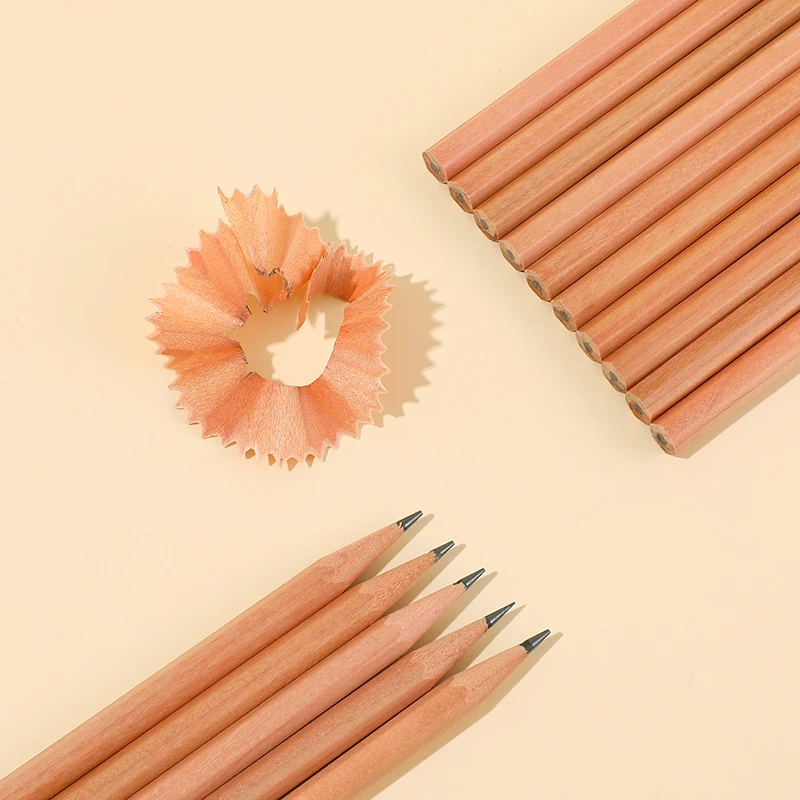 Cheap Wholesale Recycle Newspaper Pencil Bulk for Students Black Body OEM Loose Logo Lead School Packaging Office Paper Color