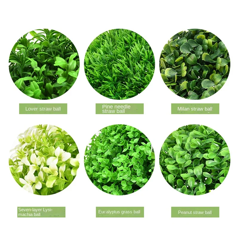 wholesale Simulation plant boxwood straw ball Shopping mall wedding event layout eucalyptus straw ball Hanging decoration