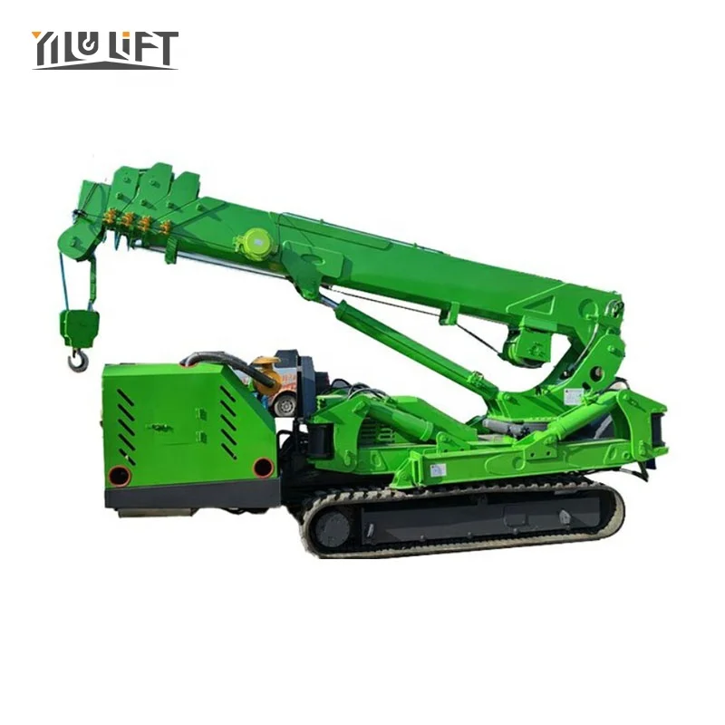 High Quality 10m 24m Remote Control 3T 5T 8T  Diesel Hydraulic Crawler Crane