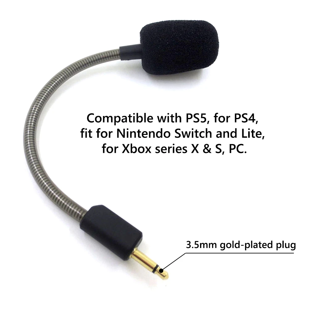 Replacement Aux Detachable Mic Boom Microphone With Foam for Razer BlackShark V2 Pro SE Special Edition Wireless Gaming Headsets