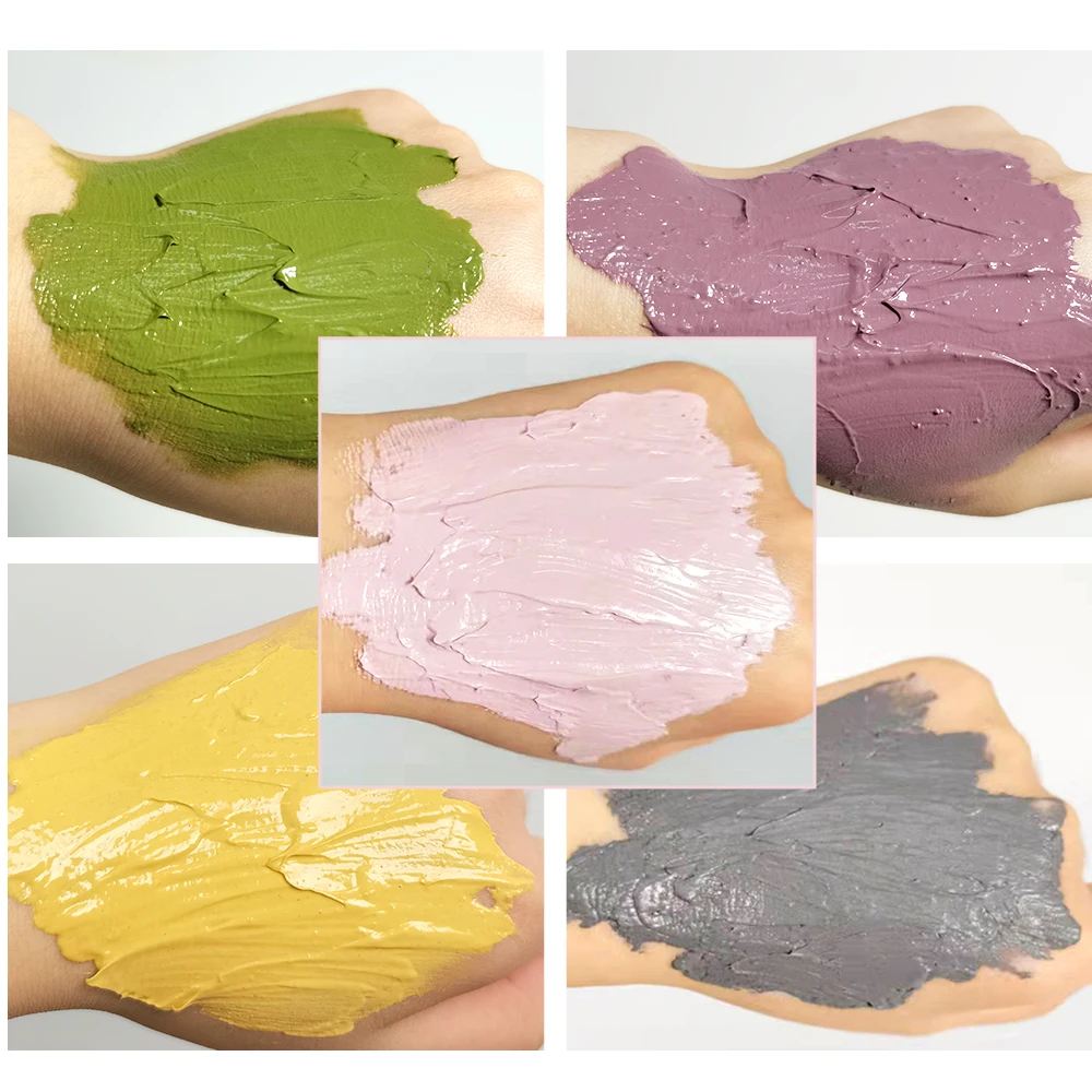 Best Selling Organic Face & Body Mask Whitening Rose Turmeric Charcoal Green Tea Face Mud Clay Mask