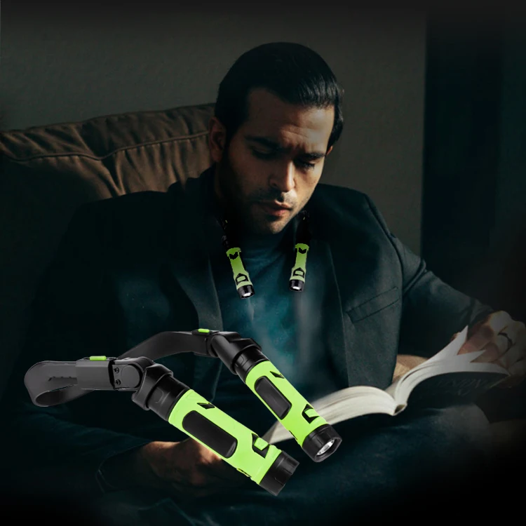 Factory New Design Flexible Neck Rechargeable Reading Lamp Hanging Telescopic Adjustable Magnet Flashlight LED Book Neck Light