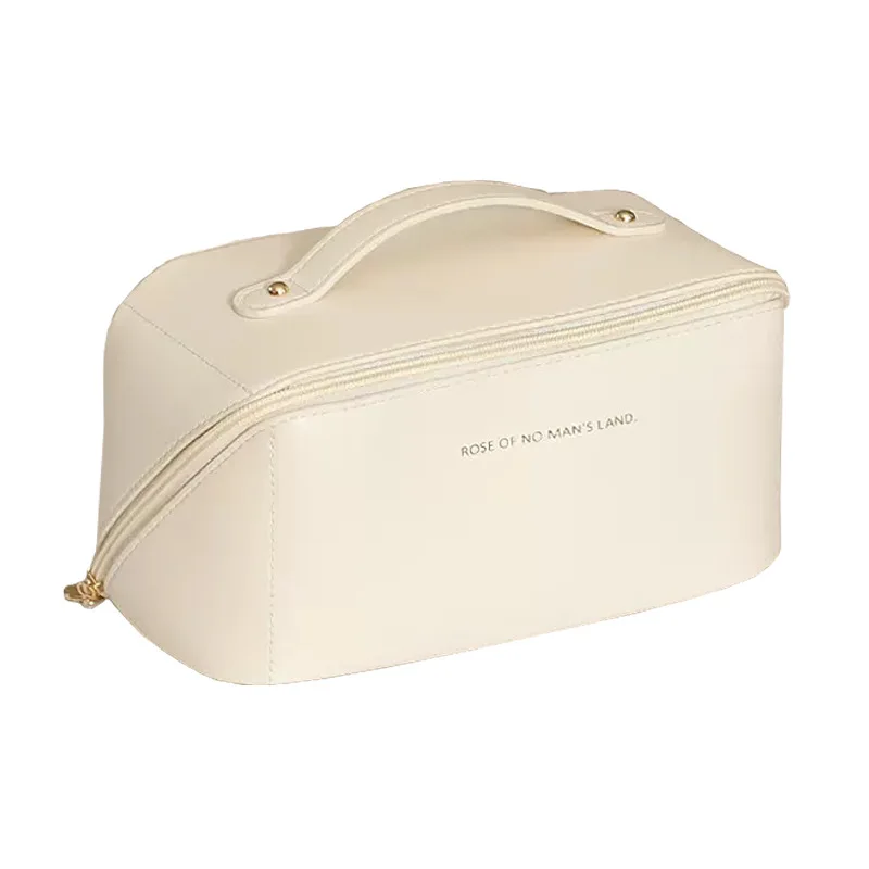 Ins style large capacity pillow makeup bag PU leather portable makeup bag cosmetic case storage bag