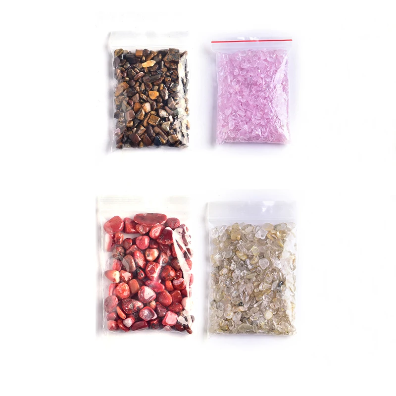 Wholesale 100g natural crystal crushed stone amethyst rose quartz polished crystal