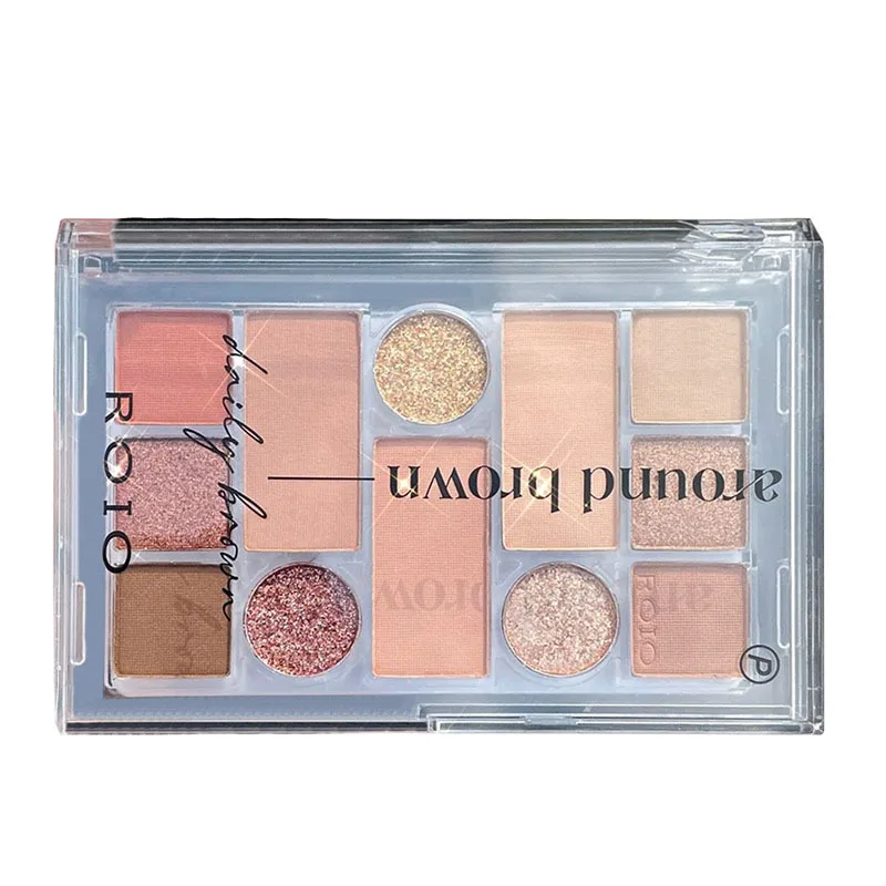 Rts Purple Wheat Ears 12 Color Eyeshadow Eye Makeup Waterproof Mineral Powder Shimmer Eye Shadow Make Up Palette Cosmetics