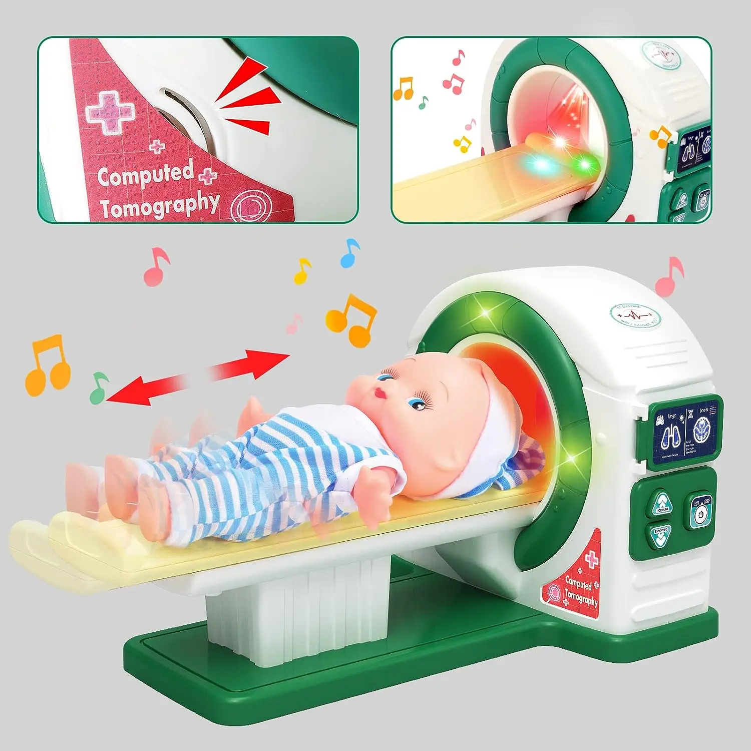 Cute Doctor Kit Toys Role Play Game Educational Baby Doll Pretend Play Preschool Toys Doctor Set for Kids Girls Children