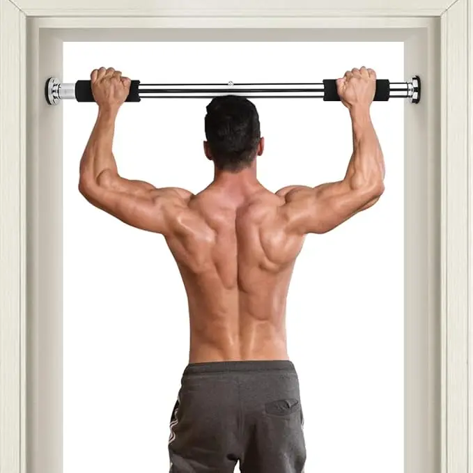 Training Door Frame Pull-up BarsHanging Bar for Exercise Door Workout Bar with Foam Grips Indoor Pullup Bars Trainer for Home