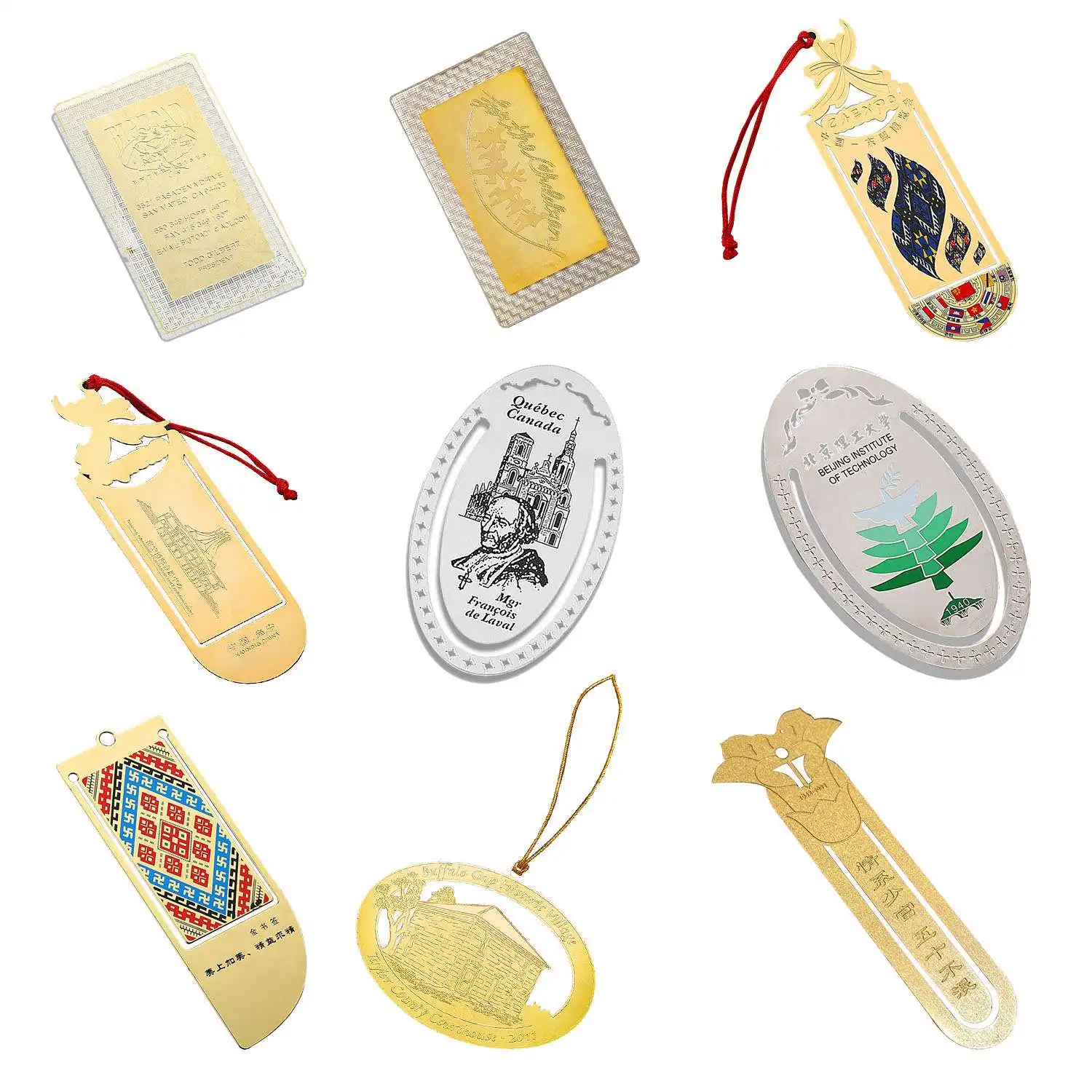 Customized Wholesale Magnet Bookmarks Wholesale Custom Design Gold Bookmarks Bookmark Packaging