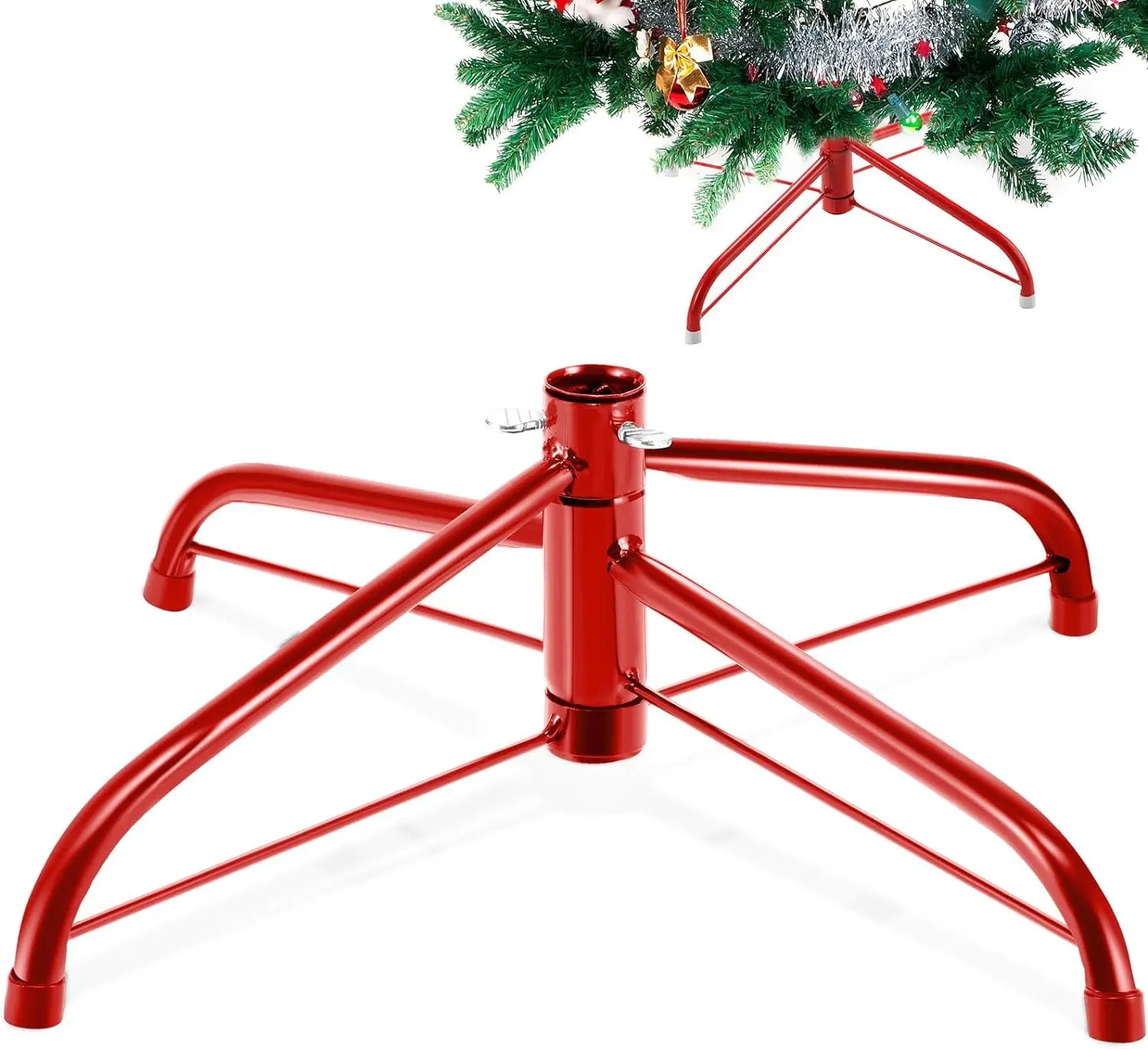 Sevenlots 30-80cm White black red Artificial Christmas Tree Accessory Metal /Iron / Steal Christmas Tree Stand