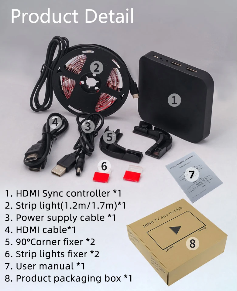 Home Party HDMI Image Sync LED TV Back lights Decoration Smart Lighting