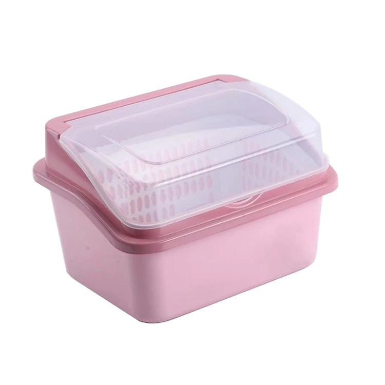 Kitchen bowl rack plastic dish rack with cover