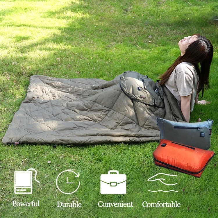 Outdoor Warm Rechargeable Electric USB Heated Camping Blanket King size Portable Waterproof with Bag
