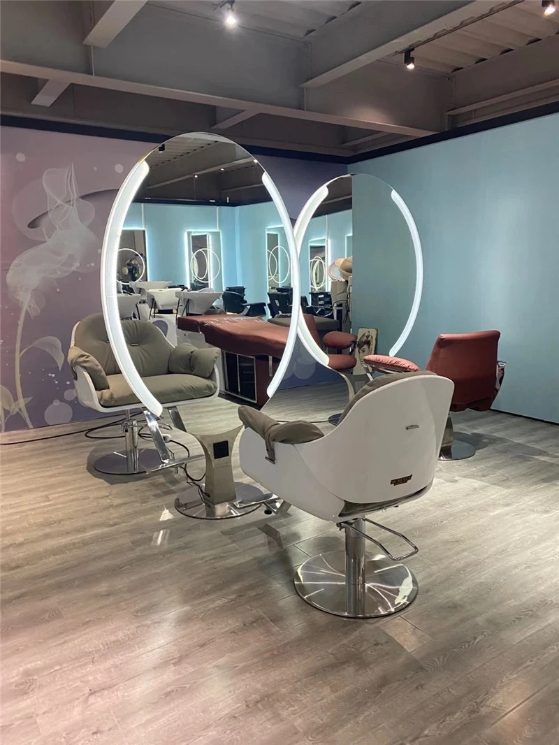 Hair salon furniture station mirror salon mirror station barber double sides mirror station