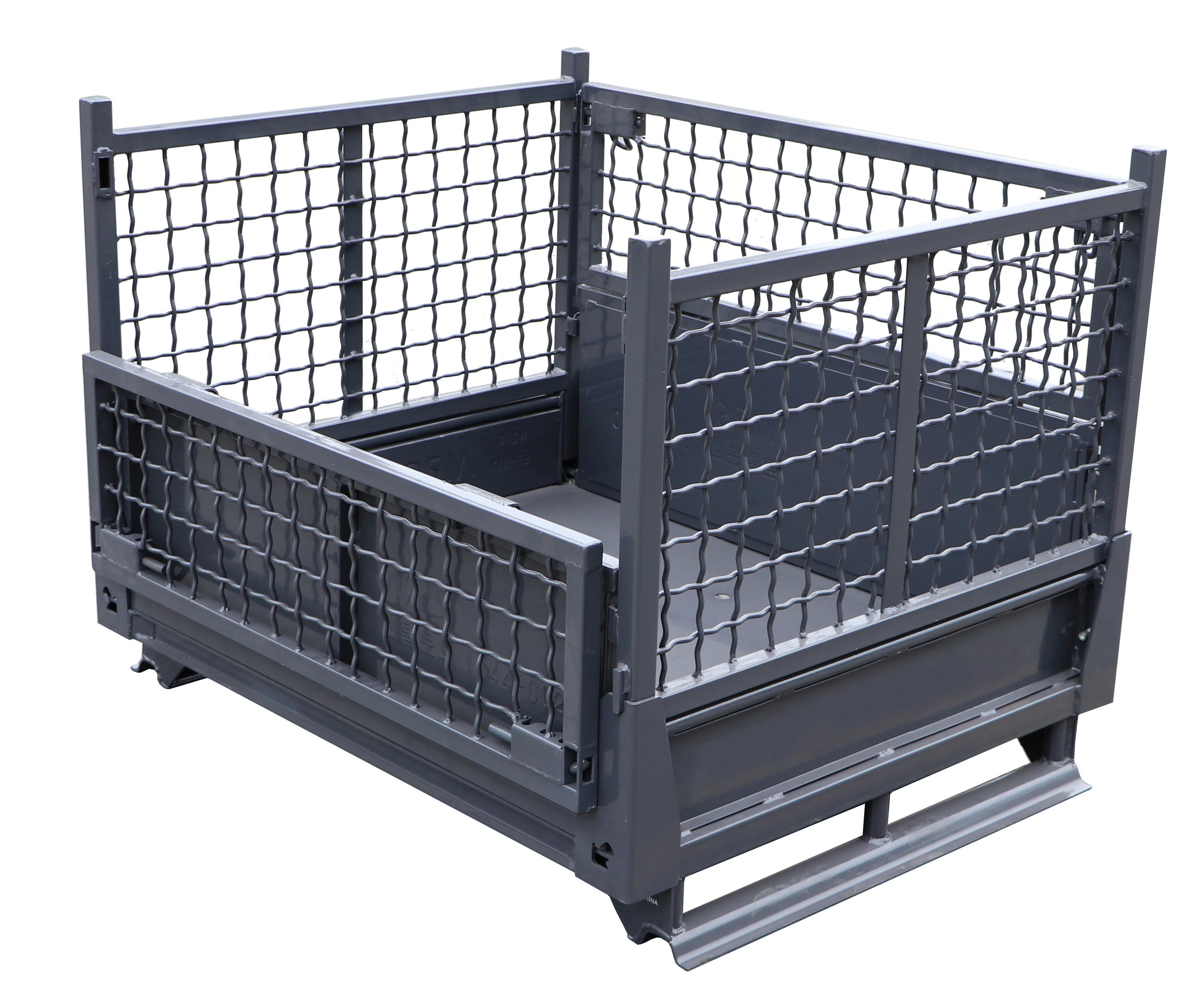 Индивидуальные сверхмощные контейнеры из оцинкованной проволоки с порошковым покрытием корзина клетка для крепления Запираемый Складной