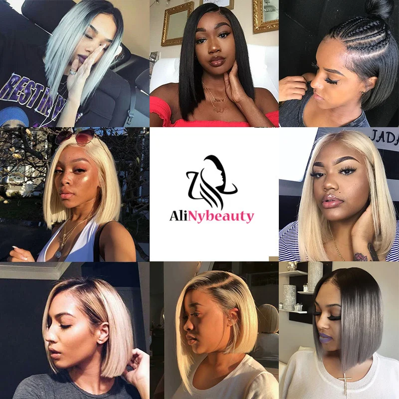 Cheap Peruvian 613 Blonde Colored Bob Wig,Raw Virgin Transparent Hd Full Lace Human Hair Wig,100% Bob Wig Human Hair Lace Front