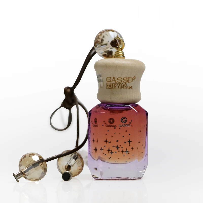 Hanging Car Perfume Glass Bottle Essential Oil Diffuser hot selling Aromatherapy Car Air Freshener