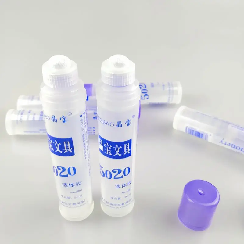 Factory wholesale cheap PVA Transparent Water glue pen 50ml Clear Water Liquid Paper Glue For