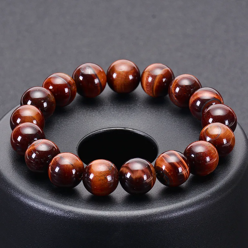 Natural Red Tiger Eye Single Bracelet Tiger Eye Stone Bracelet