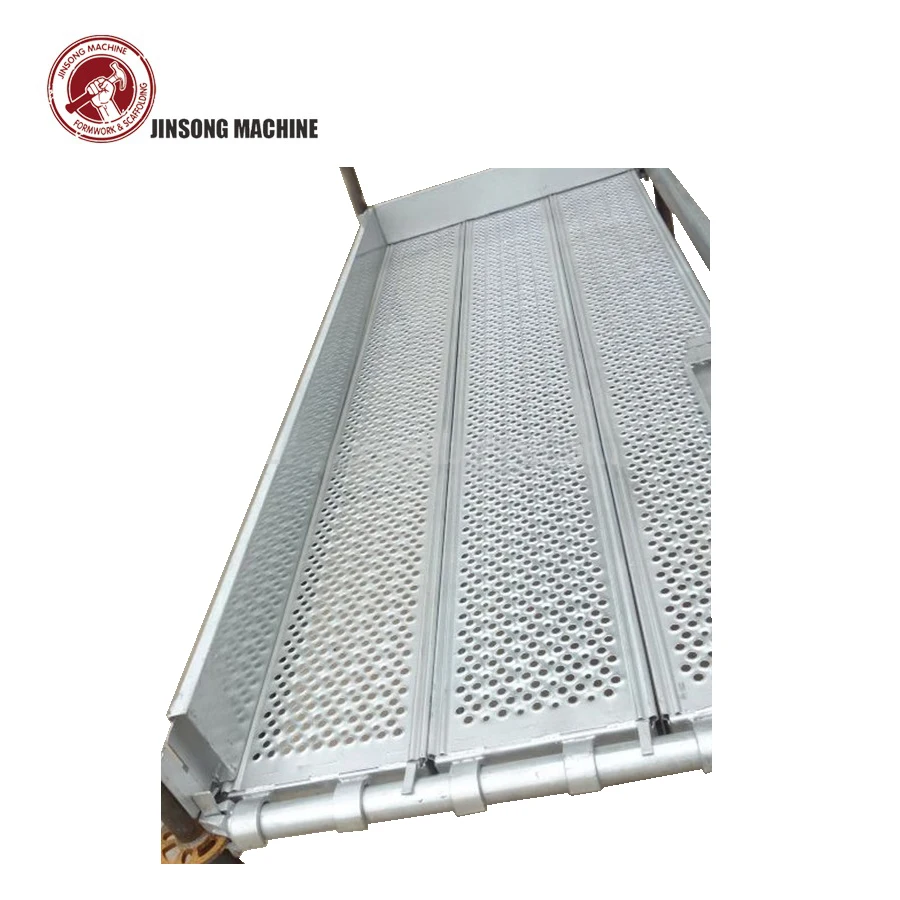 Layher Series Galvanized Perforated Steel Scaffolding Walk Boards