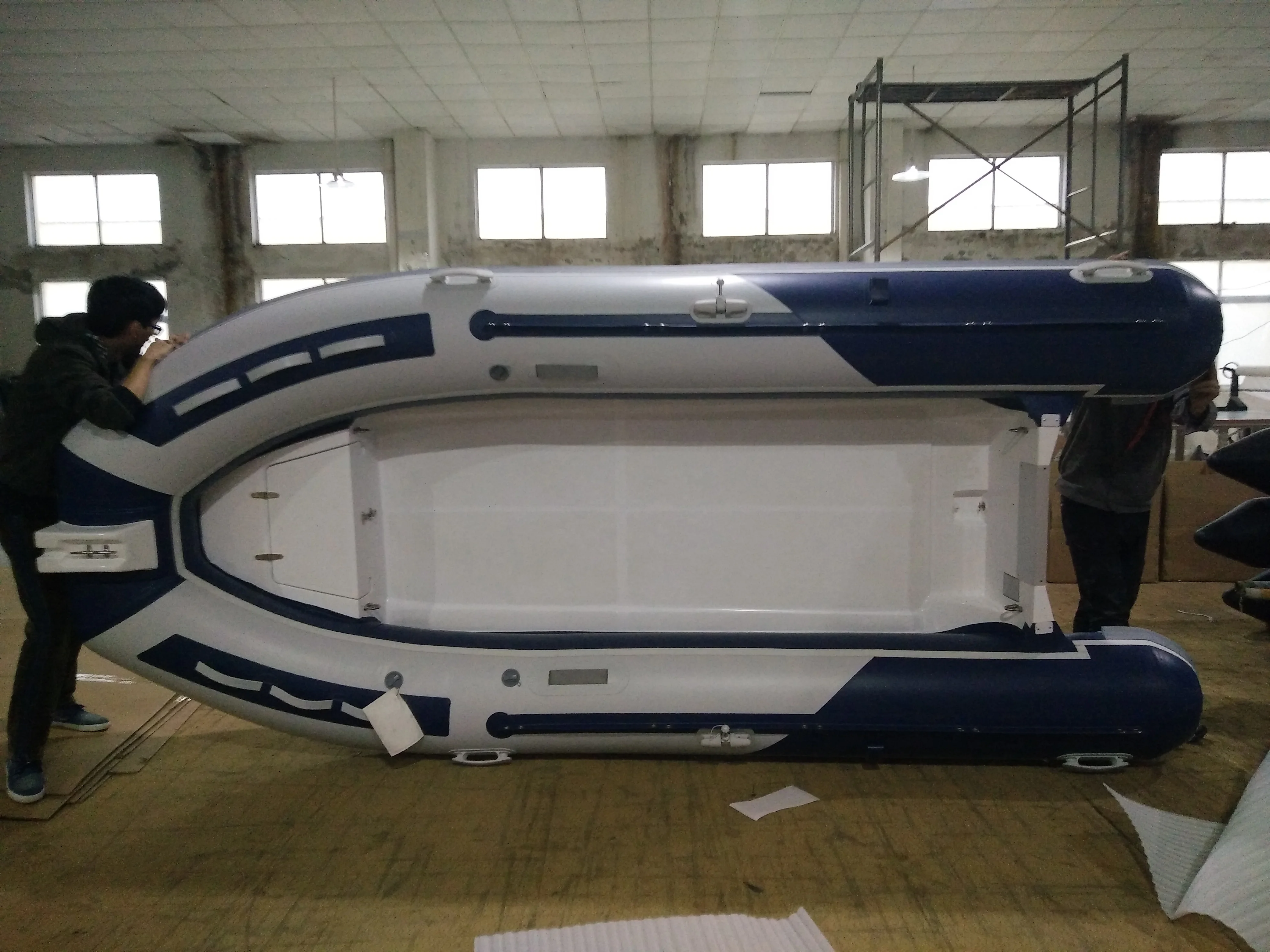 High  quality  Rigid  Inflatable Fiberglass hull Rib boat with outboard motor