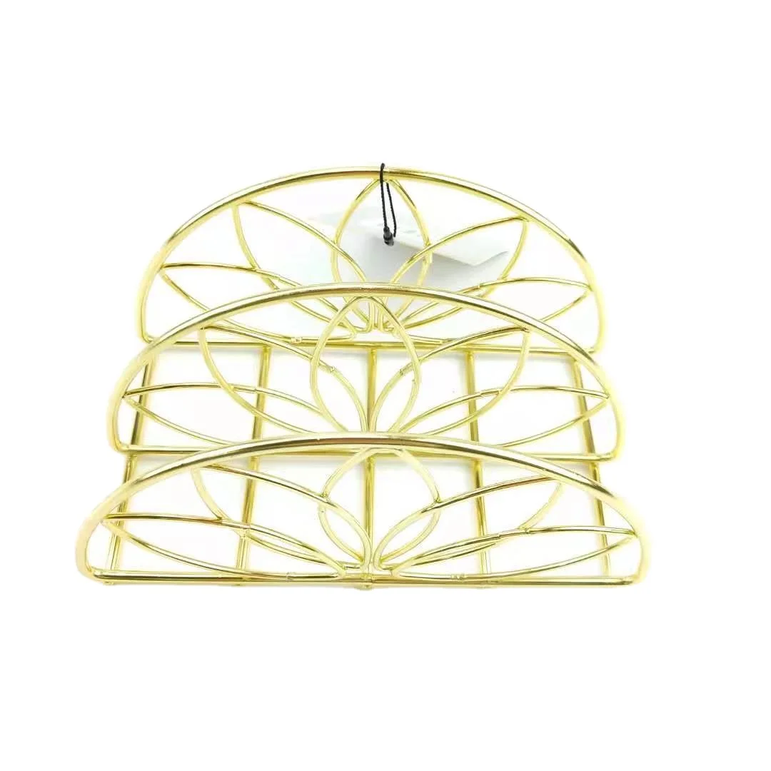 Золотистый металлический держатель для письма с 2 слотами, сортировочный органайзер для письма, офисные принадлежности, держатель для хранения почты