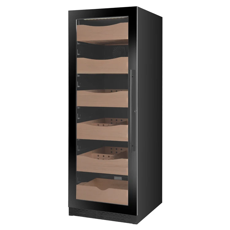 VI180C Humidity Control Cigar Display Drawer Electric Cigar Humidor Refrigerator Temperature Controlled Spanish Cedar Wooden 150