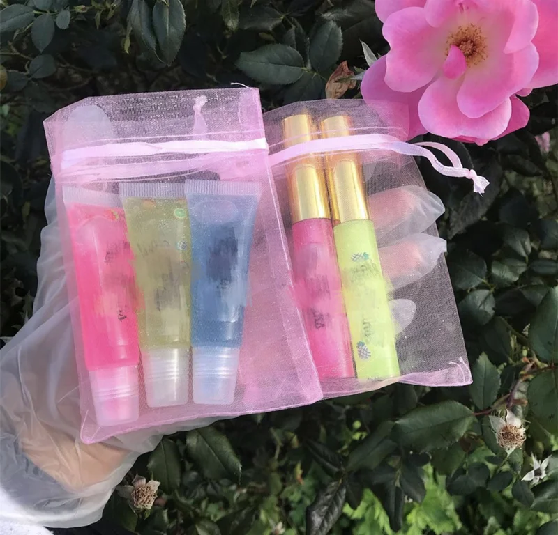 Custom Design Jewelry Bag Small Organza Gift Drawstring Bag Transparent Gauze Bag