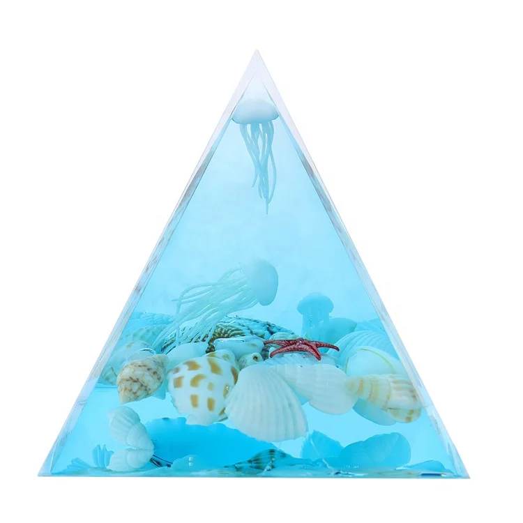 recharge popular ocean turtle pyramid pendant epoxy 3D crystal crafts children present Night Lamp light