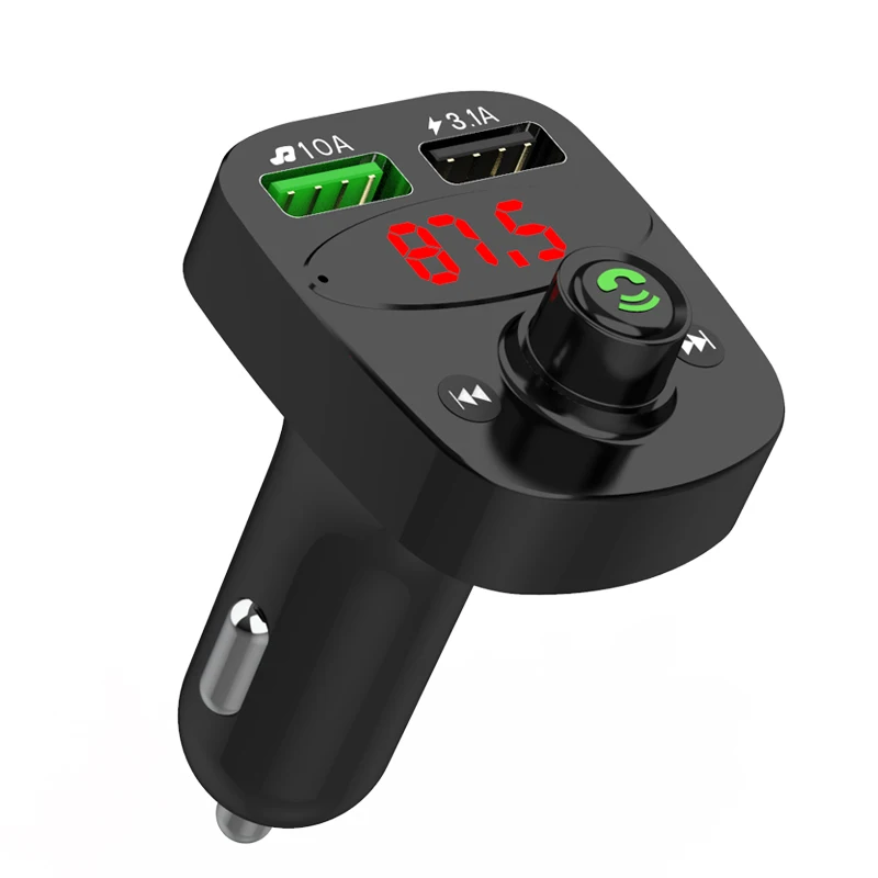 Mp3-плеер с двойным USB-портом, беспроводное автомобильное зарядное устройство с BT