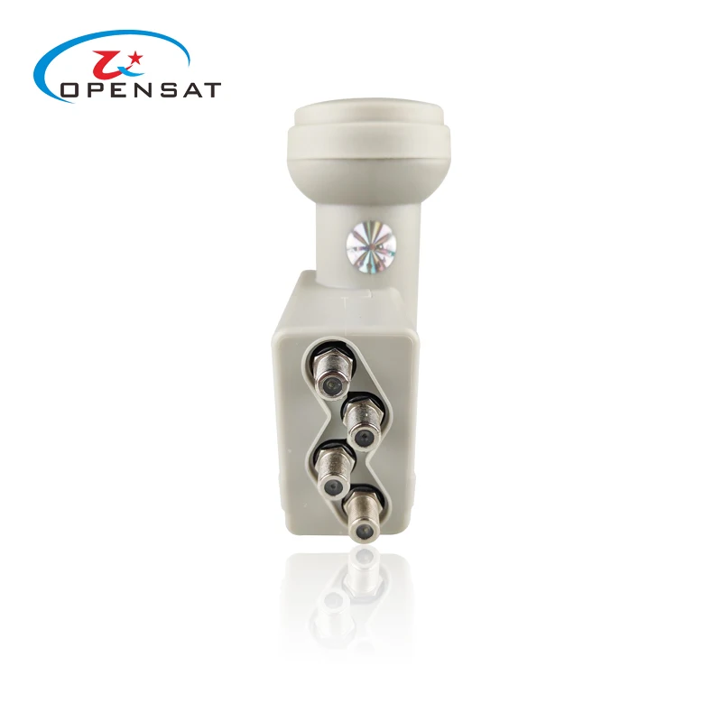 OPENSAT 2022 new arrivals digital strong signal 4 ways HD LNB high power ku band universal quad 4 outputs waterproof 4K lnbf