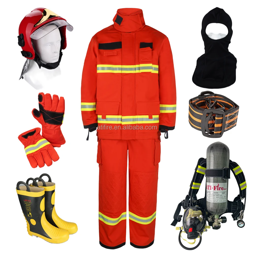 Nomex Firefighter Suit OEM EN469 Aramid Fire Bunker Turnout Gear Fireman Uniform Firefighting Clothing Cotton Fire fighting