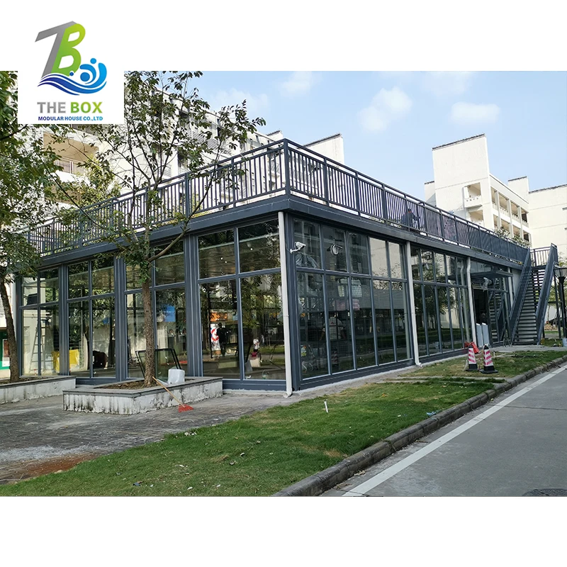 Coffee shop container bar 20ft prefabricated store 40ft prefabricated shipping container mini shops