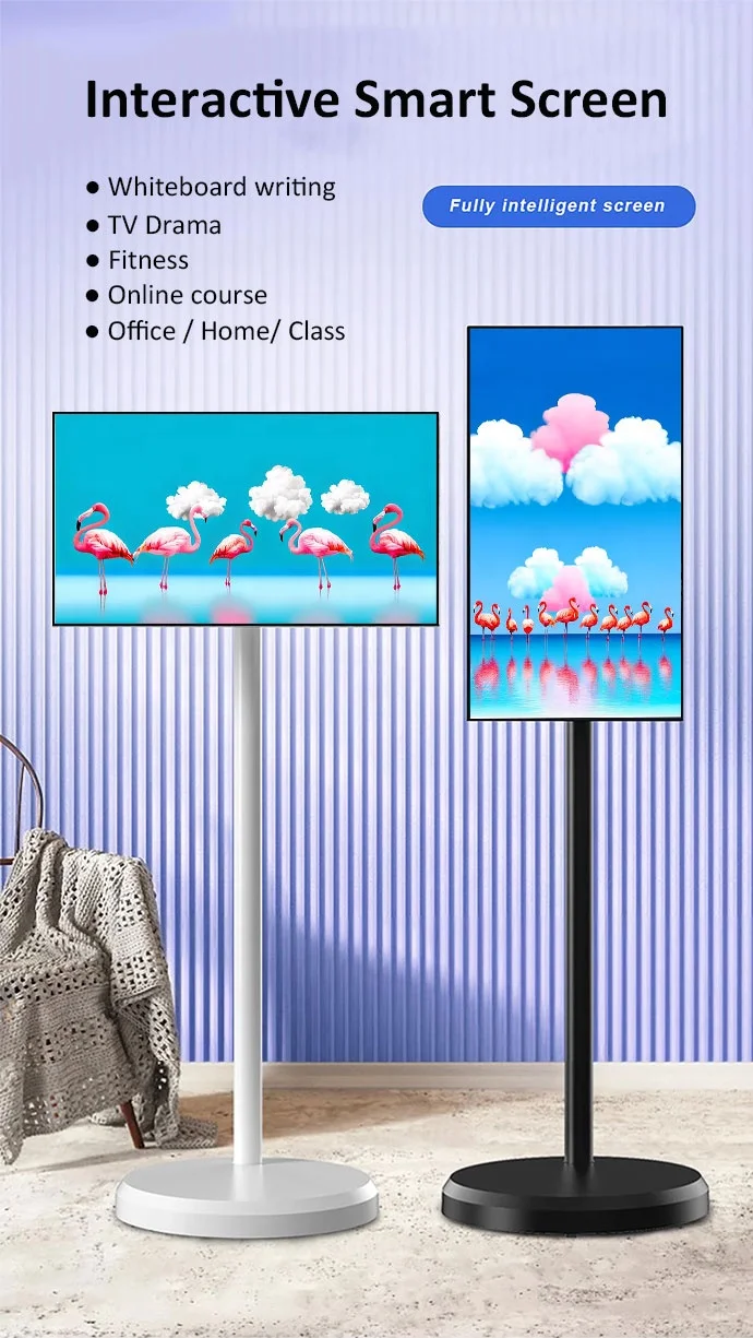 Smart Floor Standing  Intelligent Lcd Touch Screen 21.5 Inch  for online course live streaming