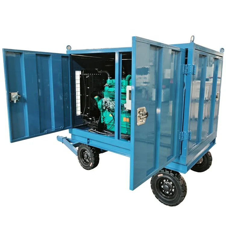 Chemical plant heat exchanger ultra high pressure water gun cleaning electrical drive hydro excavating cleaning machine