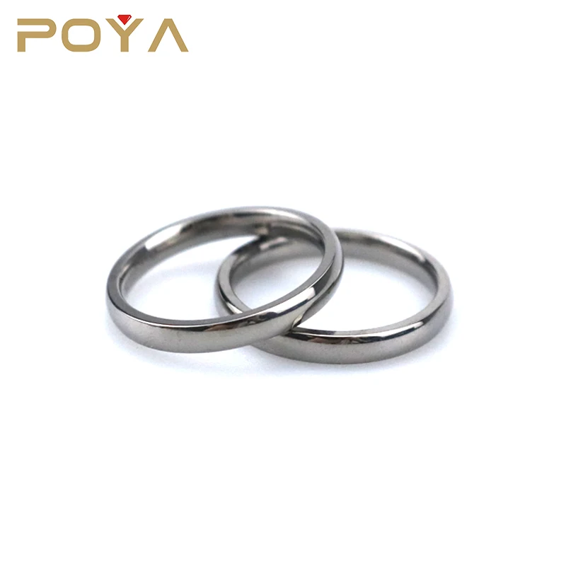 Wholesale Comfort Fit 5mm Slim Polished Domed Silver Titanium Rings