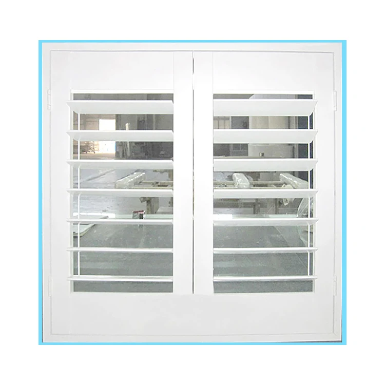 Wooden Shutter Outdoor Blind Window For Windows White Window Shutters Exterior Horizontal Louver Window