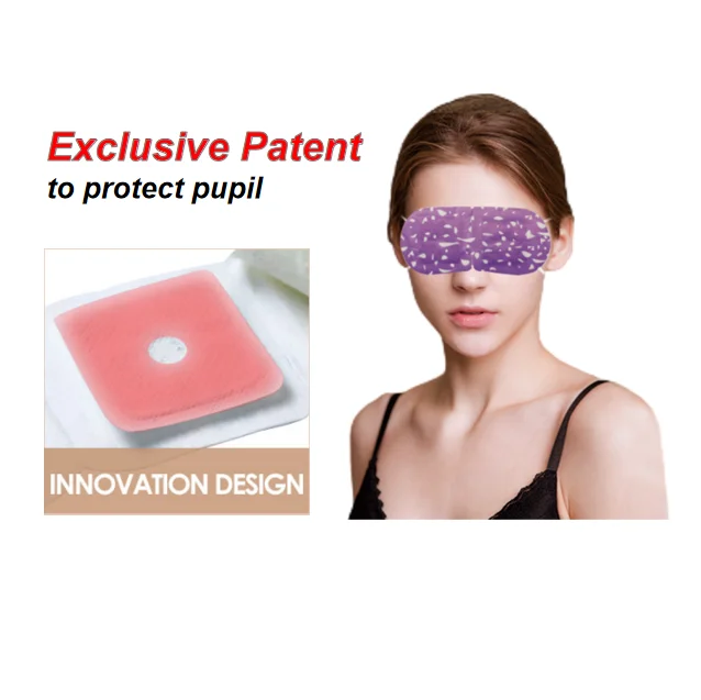 Оптовая продажа одноразовая грелка Рождественская Паровая маска для глаз нежная Лаванда самонагревающийся патч