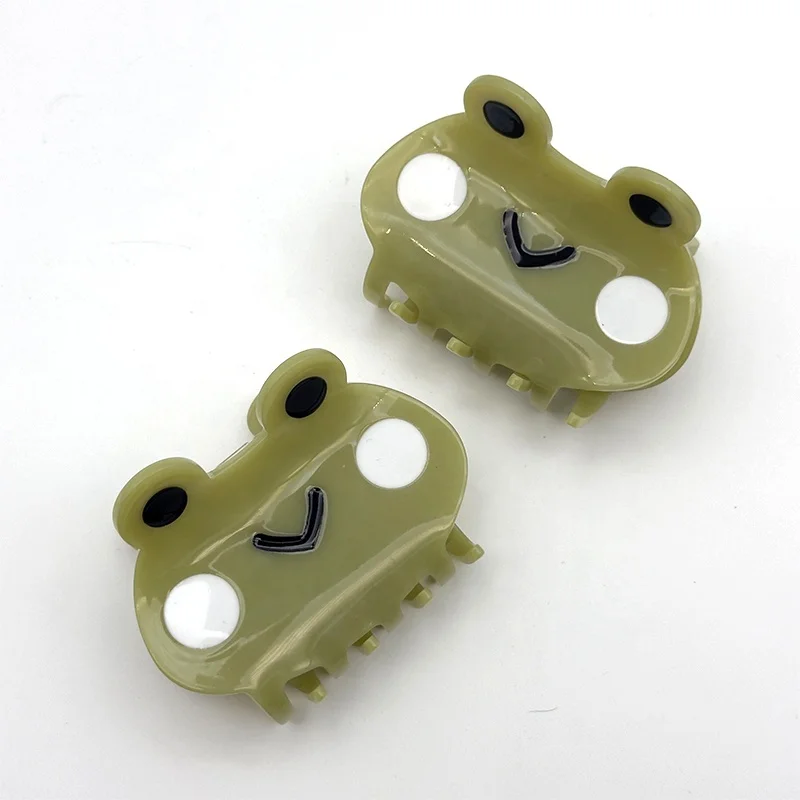 Customized mini frog hair claw cute animal xl claw clip headwear.