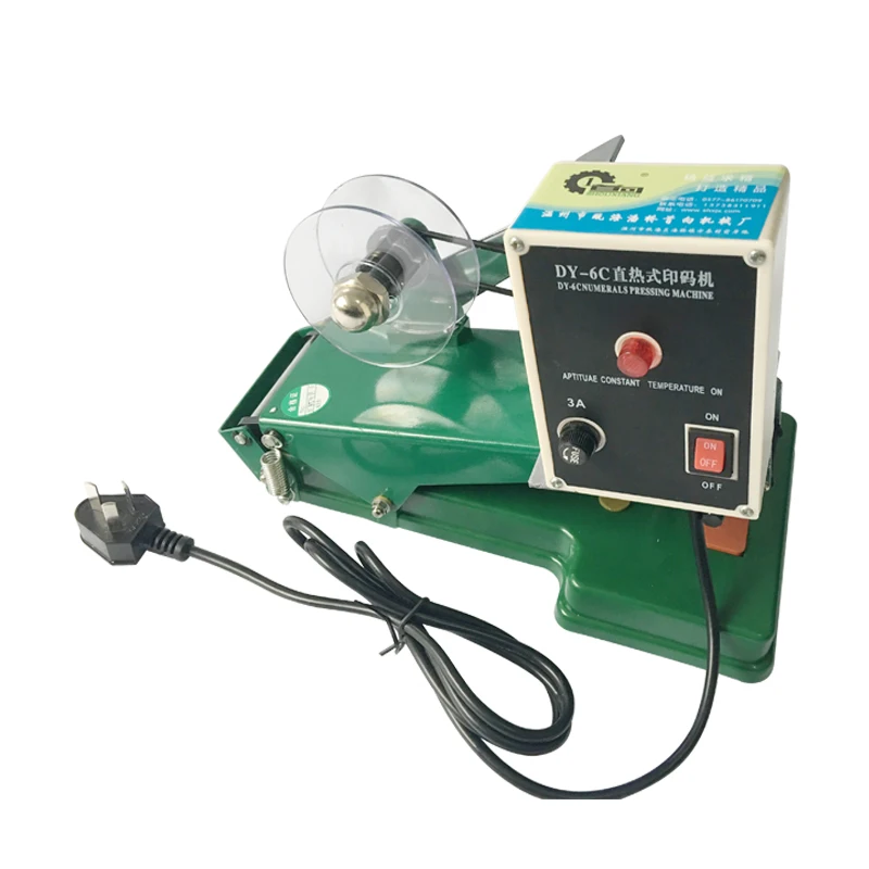 
DY-6 manual ribbon coder, pad printer, date coding machine and ink wheel coder 