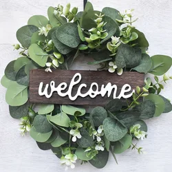 New Style Artificial Leaves Wedding Outdoor Decoration Luxury Eucalyptus Palm Fake Plant Garland
