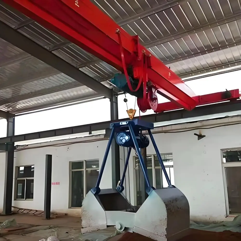 Hot selling LZ type Remote control Single beam grab overhead crane 1 ton 2 ton 3 ton 5 ton 10 ton 20 ton grab bridge crane